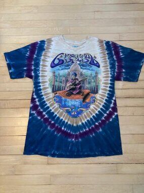 Liquid Blue Grateful Dead Tie Dye Graphic T-Shirt Men’s XL Double Sided Tee